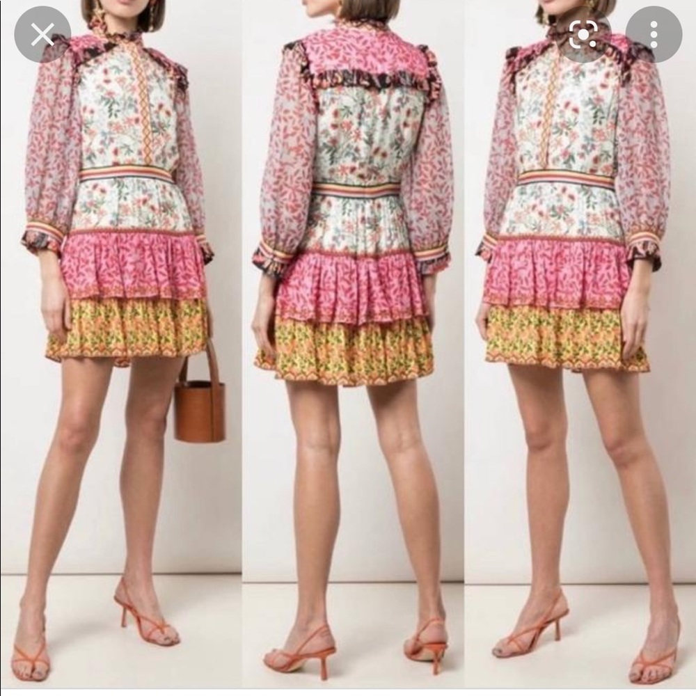 Alice and olivia kathy button down tiered dress. Size 8. New with tag.